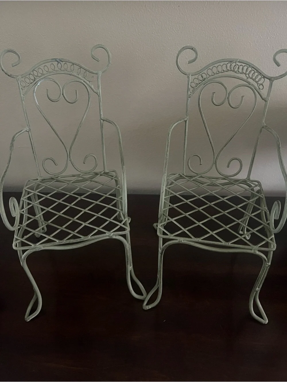 12 Inch Vintage Metal Doll, Teddy Bear, or Garden Chair Set